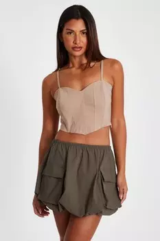 Мини-юбка цвета хаки Puffball QUIZ Clothing