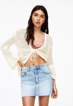 Мини-юбка Denim skirt PULL&BEAR, цвет Blue Denim