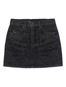 Мини-юбка Diesel Kids из хлопка, черный