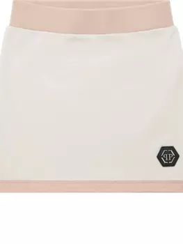 Мини-юбка для бега Philipp Plein, нейтральный