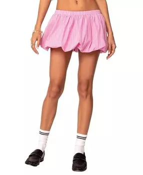 Мини-юбка Edikted Hila в тонкую полоску Bubble, розовый