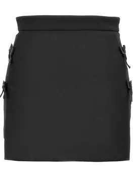 Мини-юбка Elisabetta Franchi с бантом, черный