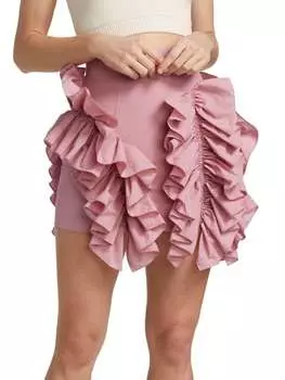 Мини-юбка eliz с оборками AKNVAS Dust rose