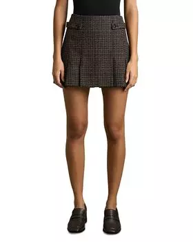 Мини-юбка Elle Tweed REISS, коричневый