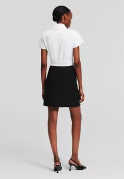 Мини-юбка Essentials Tailored KARL LAGERFELD, черная