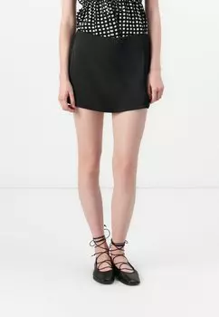 Мини-юбка FLIRTY MINI SKIRT Abercrombie & Fitch, черный
