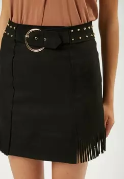Мини-юбка FRINGED INFLUENCER, черный