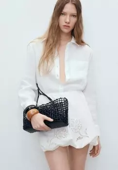 Мини-юбка GEBORDUURDE BALLON - Puffball skirt Mango, белый