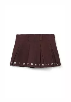 Мини-юбка Gonna a pieghe Calliope, темно-коричневый