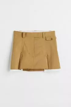 Мини-юбка H&M, бежевый