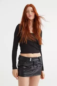 Мини-юбка H&amp;M, черный
