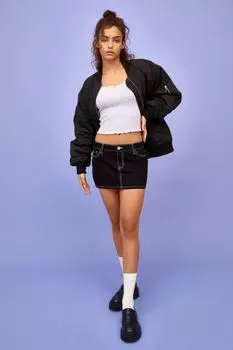 Мини-юбка H&amp;M, черный