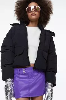 Мини-юбка H&M, фиолетовый