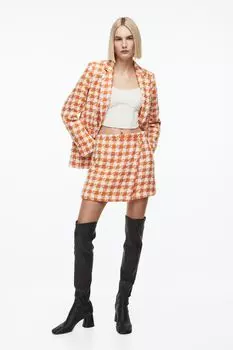 Мини-юбка H&M, оранжевый/гусиная лапка