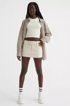 Мини-юбка H&amp;M, светло-бежевый
