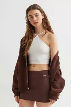 Мини-юбка H&amp;M, темно коричневый
