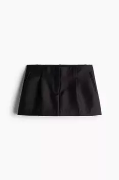 Мини-юбка H&M A/W 2024, черный