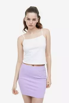Мини-юбка H&M, светло-фиолетовый