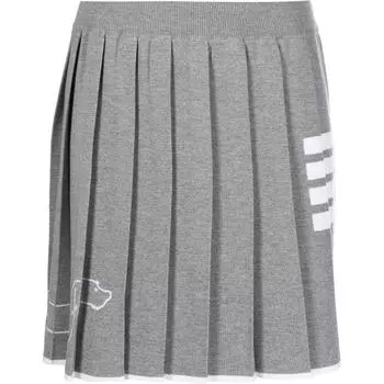 Мини-юбка Hector Icon в складку THOM BROWNE, серый