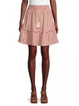 Мини-юбка Heroes &amp; Dreamers полосатая, розовый