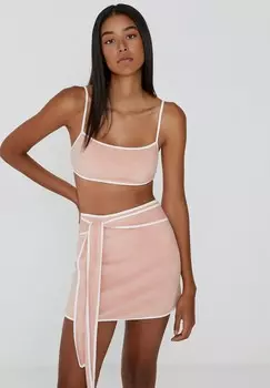 Мини-юбка HIGH WAIST Rue les crateurs, розовый