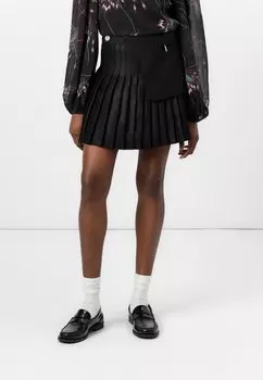 Мини-юбка HUAJIN HJTE - Pleated skirt DKNY, черный