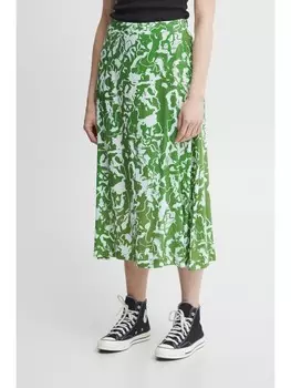 Мини-юбка ICHI A Linien IHREGINE SK 20118375, зеленый