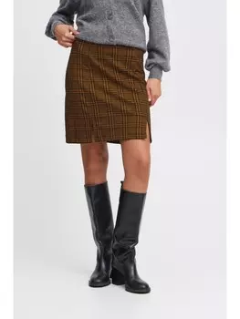 Мини-юбка ICHI A Linien, коричневый