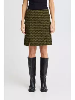 Мини-юбка ICHI A Linien, зеленый