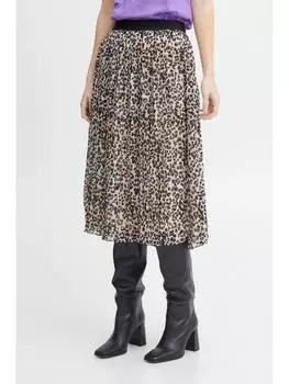 Мини-юбка ICHI, коричневый