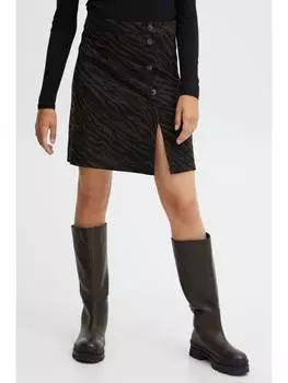 Мини-юбка ICHI, коричневый