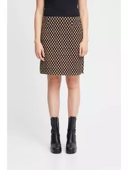 Мини-юбка ICHI, коричневый