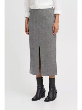 Мини-юбка ICHI Maxi, серый