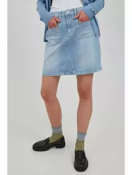Мини-юбка ICHI, синий