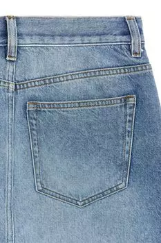 Мини-юбка из денима H&M, синий