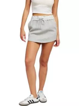 Мини-юбка из французского трикотажа цвета серый меланж Emory Park