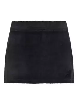 Мини-юбка из хлопка с вышивкой Alexander Wang, черный