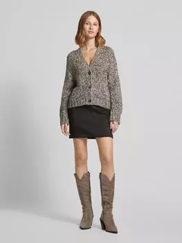 Мини-юбка из искусственной кожи, модель «DONNA DINA» Vero Moda, черный