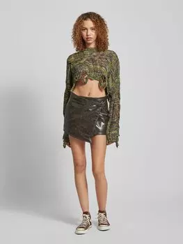 Мини-юбка из искусственной кожи WEEKDAY, светло-коричневый