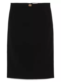 Мини-юбка из крепа Elisabetta Franchi, черный