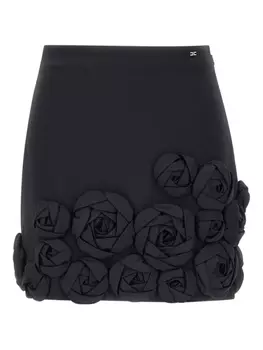 Мини-юбка из крепа Elisabetta Franchi, черный