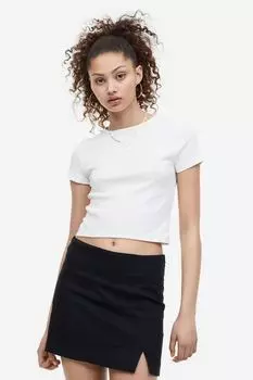 Мини-юбка из льняной смеси H&M