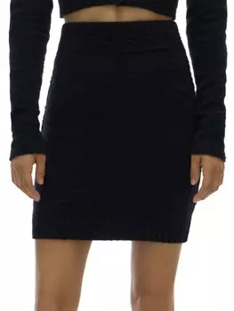 Мини-юбка из матового трикотажа Helmut Lang Black