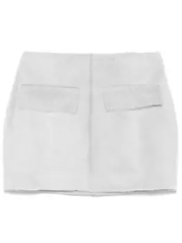 Мини-юбка из меха REMAIN, серый