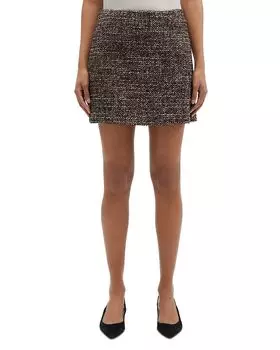 Мини-юбка из осеннего твида Kerash Theory, зеленый