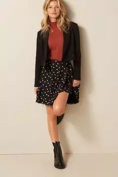 Мини-юбка из сетки с декоративными завязками Next, черный