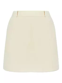 Мини-юбка из шерсти Jil Sander, нейтральный