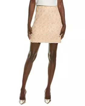 Мини-юбка из смеси шерсти St. John, желтый