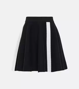 Мини-юбка из смесового хлопка Jw Anderson, черный