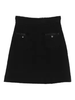Мини-юбка из твида DOLCE & GABBANA, черный